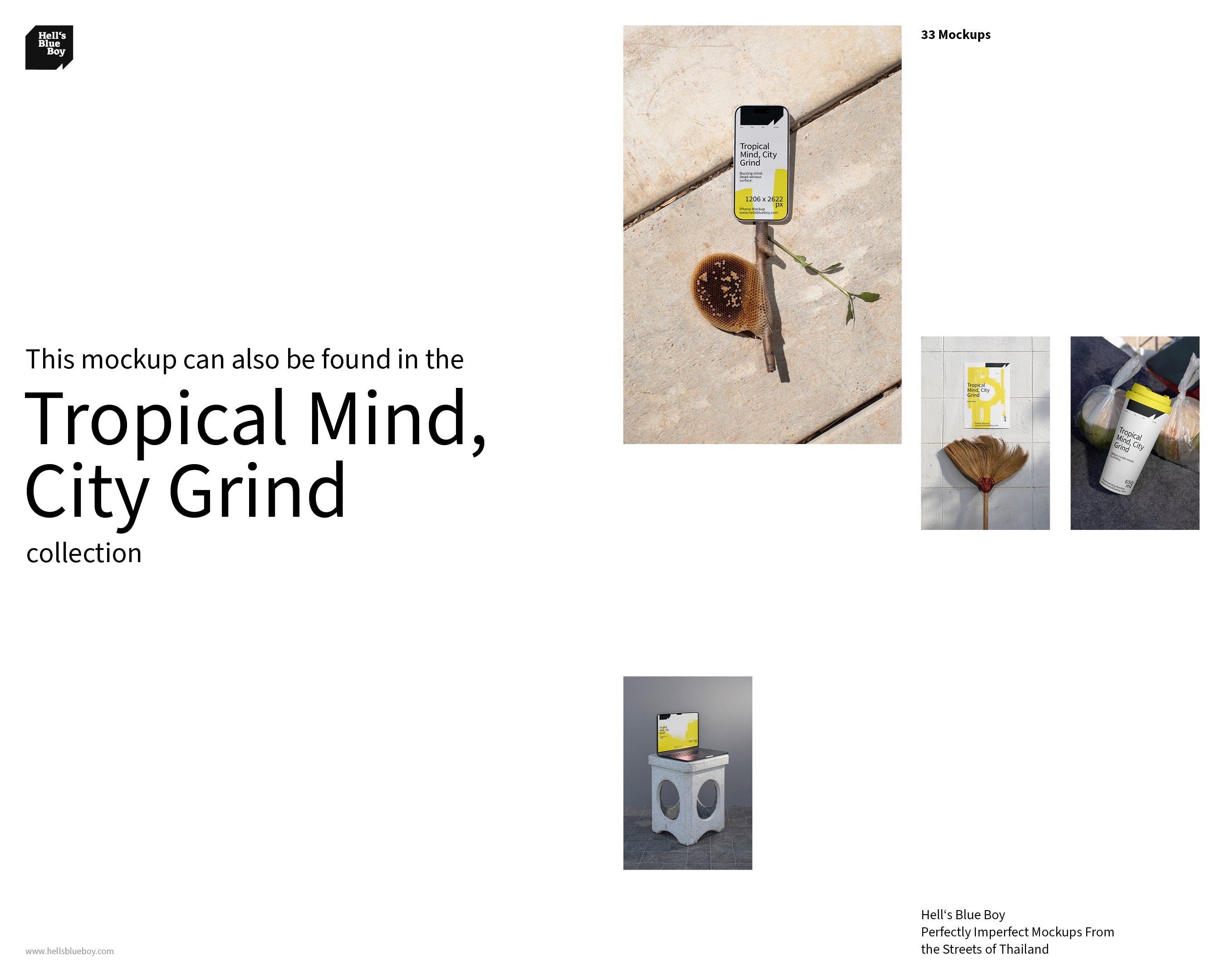 This mockup can also be found in the Tropical Mind, City Grind collection.